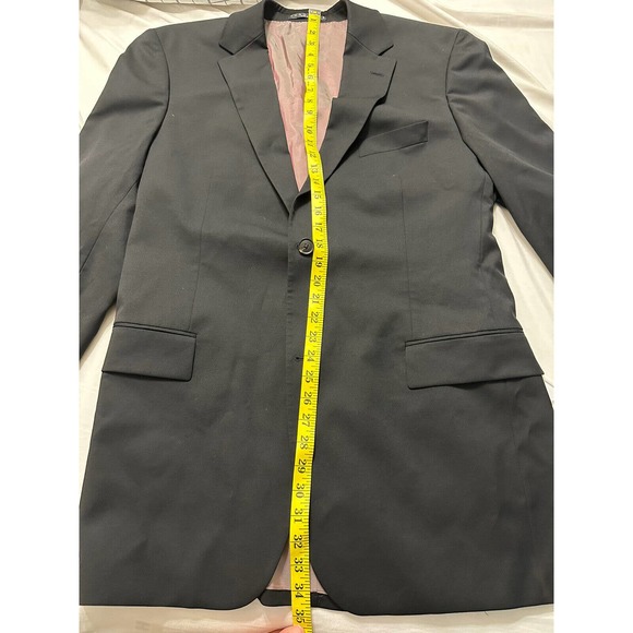 Hugo Boss Black Blazer Men's Sz 44L Virgin Wool Sport Coat Formal suit Jacket - Picture 11 of 11